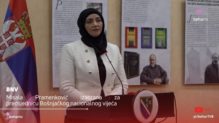 Misala Pramenković izabrana za predsjednicu Bošnjačkog nacionalnog vijeća (Video)